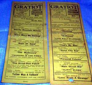 Gratiot Theatre - OLD ADS